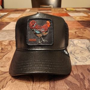 The Goorin Bros. Big Rooster Leather Trucker Hat
